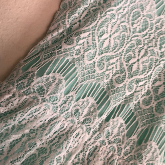 Lovely mint white spring teen’s dress by Pinky - Picture 2 of 10